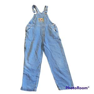 Vintage Winnie The Pooh Blue Bib Overalls Buckle Closure Girls Size 14 (aa)